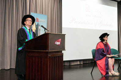 Presentation of EdD and MEd graduates